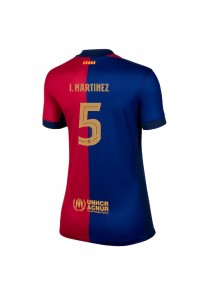 Barcelona Inigo Martinez #5 Fotballdrakt Hjemme Klær Dame 2024-25 Korte ermer